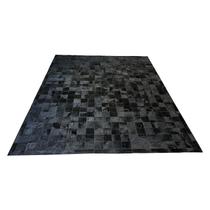 Tapete De Couro Preto 2,00x2,50 Com Borda Peças De 10x10cm