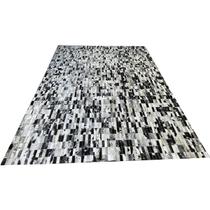 Tapete de couro preto branco salino 2,00x3,00 s/b pç 3x9cm