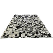 Tapete De Couro preto branco salino 2,50x3,50 C/b peça 10x10 Tapete De Couro preto branco salino 2,50x3,50 C/b peça 10x10