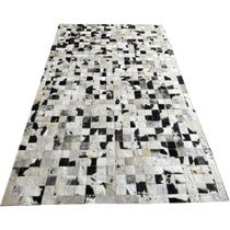 Tapete De Couro Preto Branco Salino amarelo 1,50x2,50 c/b Tapete De Couro Preto Branco Salino amarelo 1,50x2,50 c/b