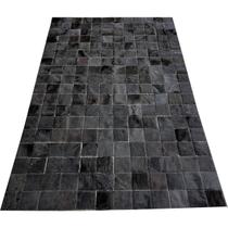 Tapete de couro preto natural 1,20x1,80 sem bordas pç 10x10