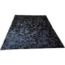 Tapete De Couro Preto Tingido 2,00x2,50 Com Bordas