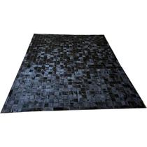 Tapete De Couro Preto Tingido 2,00X2,50 Com Bordas