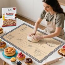 Tapete de cozimento de silicone Bredominant extra grosso com 10 receitas