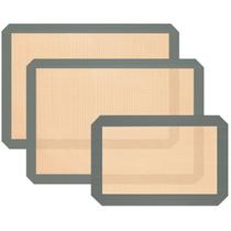 Tapete de cozimento de silicone Koolstuffs, pacote com 3 unidades, antiaderente, seguro para alimentos