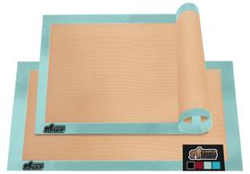 Tapete de cozimento Gorilla Grip, silicone reutilizável, pacote com 2 unidades, 42x30cm, hortelã