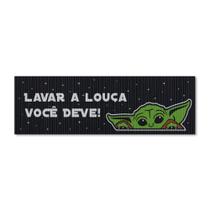 Tapete de Cozinha 1,25x0,40cm Yoda Star Wars LAVAR A LOUÇA Tapete de Cozinha 1,25x0,40cm Yoda Star Wars LAVAR A LOUÇA