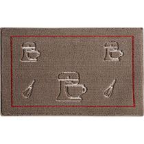 Tapete De Cozinha Bordado Vizapi Brioche 50x80Cm Marrom Castor Q1 Tapete De Cozinha Bordado Vizapi Brioche 50x80Cm Marrom Castor Q1