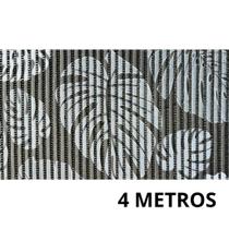 Tapete De Cozinha Costela De Adão Preto Antiderrapante 43cm Duna Soft Liso Prático Banheiro