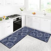 Tapete de cozinha LuxStep Tapetes almofadigados em PVC azul antifadiga