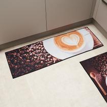Tapete de Cozinha Passadeira Vizapi Love Coffee 38x112cm Multicolorido Tapete de Cozinha Passadeira Vizapi Love Coffee 38x112cm Multicolorido