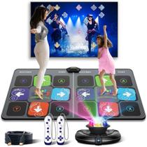 Tapete De Dança Eletrônico Infantil Musical Com Modo Duplo 160x92 cm Antiderrapante Com Controle Bola de discoteca HDMI
