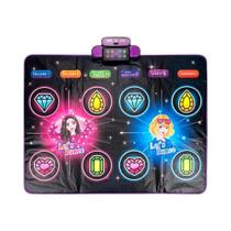 Tapete De Dança Eletrônico Interativo Para Crianças 106x80cm Com Bluetooth E Luzes, Brinquedo