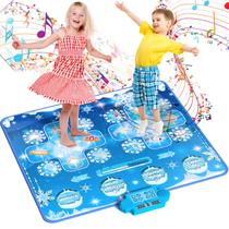 Tapete de dança Joyvalley Kids Frozen Blue com música e luz de 3 anos ou mais Tapete de dança Joyvalley Kids Frozen Blue com música e luz de 3 anos ou mais
