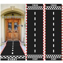 Tapete de decoração de festa Racetrack Floor Running Racer 3m
