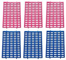 Tapete de descanso para coelhos para gaiolas de arame, pacote com 6 rosa e azul Tapete de descanso para coelhos para gaiolas de arame, pacote com 6 rosa e azul