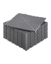Tapete de drenagem VEVOR Interlocking 30x30cm, cinza antiderrapante, PP x12