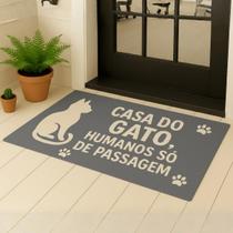 Tapete de Entrada 60x50 Antiderrapante Pet Casa Porta BemVindo