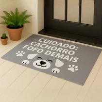 Tapete de Entrada 60x50 Antiderrapante Pet Casa Porta BemVindo