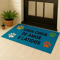 Tapete de Entrada 60x50 Antiderrapante Pet Casa Porta BemVindo