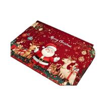 Tapete De Entrada De Natal Com Renas Fofas, Absorvente De Água, Resistente Ao Desgaste, Para