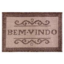 Tapete de Entrada Eco Nature BemVindo Marrom 70 40x60cm Sisal Antiderrapante J Serrano Tapete de Entrada Eco Nature BemVindo Marrom 70 40x60cm Sisal Antiderrapante J Serrano