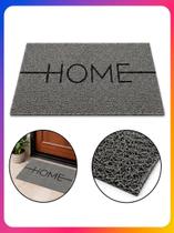 Tapete de Entrada Home Cinza em Vinil PVC 40x60 Antiderrapante Resistente a Sol e Chuva Cortelux Tapete de Entrada Home Cinza em Vinil PVC 40x60 Antiderrapante Resistente a Sol e Chuva Cortelux