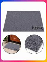 Tapete de Entrada Home Cinza em Vinil PVC 40x60 Antiderrapante Resistente a Sol e Chuva Cortelux Tapete de Entrada Home Cinza em Vinil PVC 40x60 Antiderrapante Resistente a Sol e Chuva Cortelux