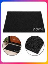 Tapete de Entrada Home Preto em Vinil PVC 40x60 Antiderrapante Resistente a Sol e Chuva Cortelux Tapete de Entrada Home Preto em Vinil PVC 40x60 Antiderrapante Resistente a Sol e Chuva Cortelux