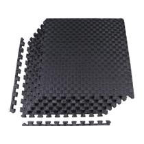Tapete de Exercício BalanceFrom Puzzle em Espuma EVA 2,54 cm de Espessura 2,2 m² Preto