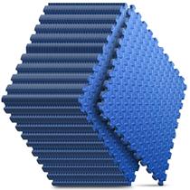 Tapete de exercícios Nazhura Puzzle EVA Foam 32 Tiles 128 pés quadrados azul Tapete de exercícios Nazhura Puzzle EVA Foam 32 Tiles 128 pés quadrados azul