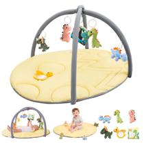 Tapete de ginástica Baby Play AMOISE Dinosaur Egg com 6 brinquedos para criança