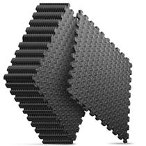 Tapete de ginástica Home Nazhura, pacote com 16 unidades, espuma EVA, 61 x 61 x 1,3 cm, preto