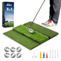 Tapete de golfe IGULF Elite 3 em 1 extra grande 60x60cm