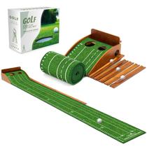 Tapete de golfe Putting Green para uso interno/externo com retorno automático da bola Tapete de golfe Putting Green para uso interno/externo com retorno automático da bola