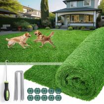 Tapete de grama artificial Oiyeefo Outdoor Fake Grass 3 pés x 5 pés