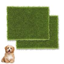Tapete de grama artificial para cães SHACOS 41x51 cm, 2 peças de drenagem