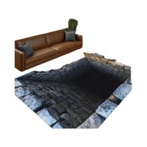 Tapete De Ilusão Visual 3D Com Padrão De Pedra Escura Para Quarto, Sala De Estar, Banheiro, Entrada