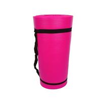 Tapete de ioga extra grosso de 15 mm rosa TPE ecológico com alça Tapete de ioga extra grosso de 15 mm rosa TPE ecológico com alça