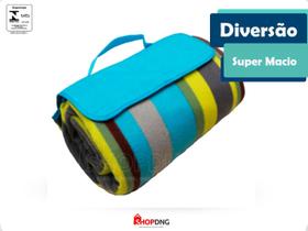 Tapete De Jardim De Enrolar Azul Com Listras Design Ideal Para O Uso Ao Ar Livre