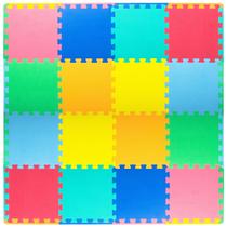 Tapete de jogo Foam Puzzle Floor ProSource Kids com cores sólidas Tapete de jogo Foam Puzzle Floor ProSource Kids com cores sólidas