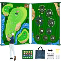 Tapete de jogo Golf Chipping TOTOSIN de dupla face 6x5 pés com acessórios Tapete de jogo Golf Chipping TOTOSIN de dupla face 6x5 pés com acessórios