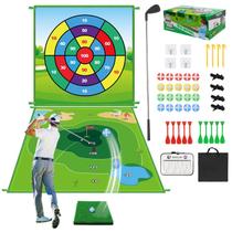 Tapete de jogo Golf Chipping Zaznol 70x70cm com Stick Ball & Dart