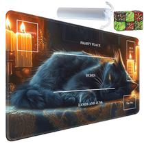 Tapete de jogo Yuxcfhjfe 61 x 36 cm antiderrapante com bolsa e 6 contadores de dados