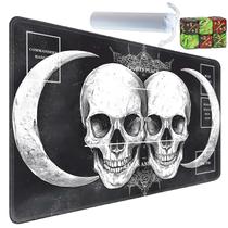 Tapete de jogo Yuxcfhjfe 61 x 36 cm antiderrapante com bolsa e 6 marcadores de dados