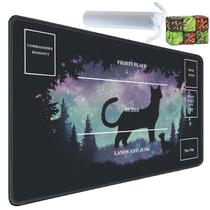 Tapete de jogo Yuxcfhjfe 61 x 36 cm antiderrapante com bolsa para 6 dados