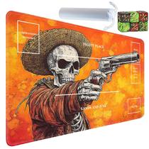 Tapete de jogo Yuxcfhjfe 61 x 36 cm antiderrapante de borracha com 6 dados