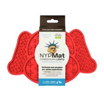 Tapete de lamber cachorrinho de silicone vermelho p/ cães Tapete de lamber cachorrinho de silicone vermelho p/ cães