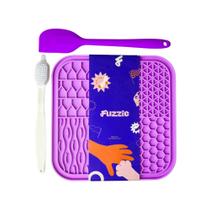 Tapete de Lamber com Escova e Espátula para Cães e Gatos - Fuzzie Tapete de Lamber com Escova e Espátula para Cães e Gatos - Fuzzie