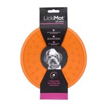 Tapete de Lamber com Ventosa LickiMat Splash Laranja p/ cães Tapete de Lamber com Ventosa LickiMat Splash Laranja p/ cães